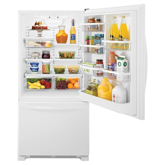Whirlpool Bottom-Freezer Refrigerator - LED Lighting - 30-in - 19-cu ft - White 4 Whirlpool Bottom-Freezer Refrigerator - LED Lighting - 30-in - 19-cu ft - White - Image 2
