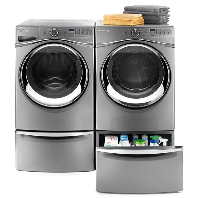 Pedestal with Storage Drawer 27" - Chrome Shadow 4 Pedestal with Storage Drawer 27" - Chrome Shadow - Image 2