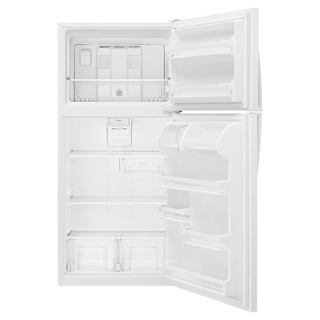 Whirlpool Top-Freezer Refrigerator - 30-in - 2 Humidity-Controlled Crispers - 18.2-cu ft - White 4 Whirlpool Top-Freezer Refrigerator - 30-in - 2 Humidity-Controlled Crispers - 18.2-cu ft - White - Image 2