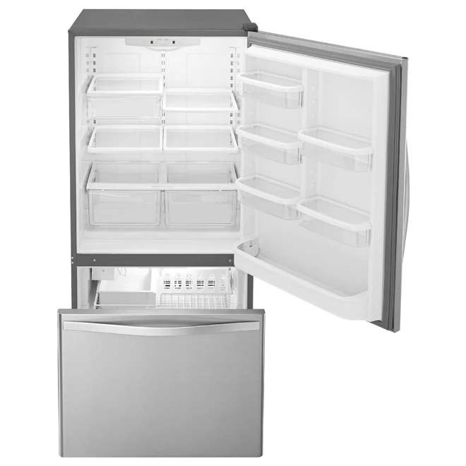 Whirlpool Bottom-Freezer Refrigerator - ENERGY STAR-certified - 33-in - 22-cu ft - Stainless Steel 5 Whirlpool Bottom-Freezer Refrigerator - ENERGY STAR-certified - 33-in - 22-cu ft - Stainless Steel - Image 3