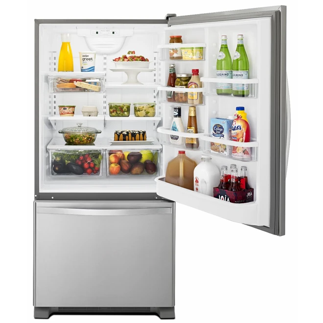 Whirlpool Bottom-Freezer Refrigerator - ENERGY STAR-certified - 33-in - 22-cu ft - Stainless Steel 6 Whirlpool Bottom-Freezer Refrigerator - ENERGY STAR-certified - 33-in - 22-cu ft - Stainless Steel - Image 4