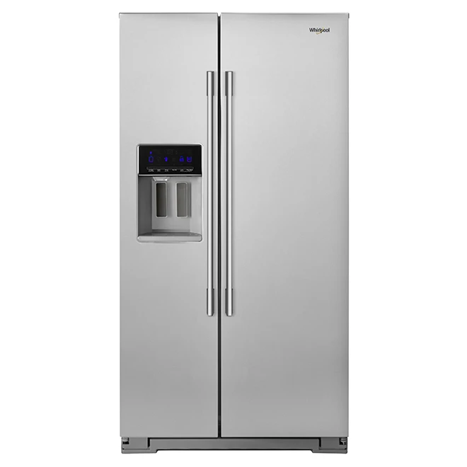 Whirlpool Side-by-Side Refrigerator with Ice Maker - 36-in - 20.5-cu ft - Stainless Steel 3 Whirlpool Side-by-Side Refrigerator with Ice Maker - 36-in - 20.5-cu ft - Stainless Steel