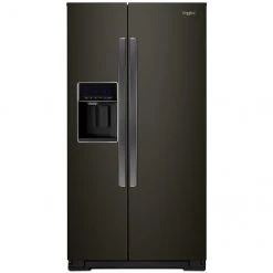 Whirlpool 36-in Counder-Depth Side-by-Side Refrigerator - 21-cu ft - Black Stainless Steel