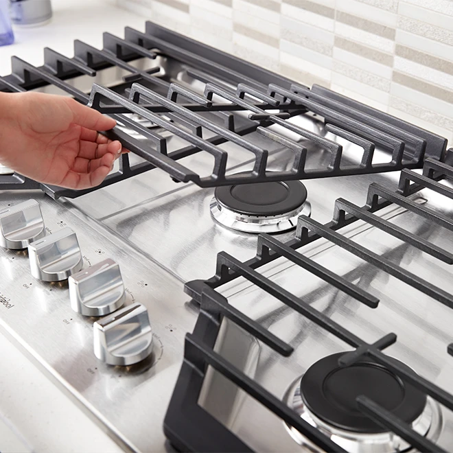 Whirlpool Gas Cooktop - 5 Burners - 36-in - 15,000 BTU - Stainless Steel Whirlpool Gas Cooktop - 5 Burners - 36-in - 15,000 BTU - Stainless Steel -WHIRLPOOL shop 30005882c L