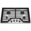 Whirlpool Gas Cooktop - 4 Burners - 30-inch - Stainless Steel - 15,000 BTU -WHIRLPOOL shop 30006108 L