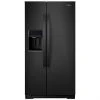 Whirlpool Side-by-Side Refrigerator with Icemaker - 36-in - 21-cu ft - Black -WHIRLPOOL shop 30006175 L