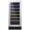 Undercounter 34-Bottle Wine Cellar - 15" - Black and SS -WHIRLPOOL shop 30006277 L