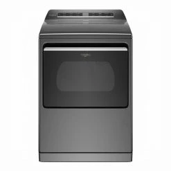 Whirlpool Smart Capable Top Load Gas Dryer - Steam Cycle - 7.4-cu ft - 27-in - Chrome Shadow