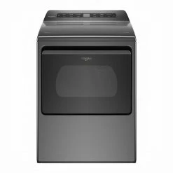 Whirlpool Dryer with Hamper Door - 35 Cycles - 7.4-cu ft - 27-in - Chrome Shadow