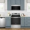 Whirlpool Stainless Steel Electric Range - 5 Burner Ceramic Glass Cooktop - Fingerprint Resistant - 5.3-cu ft -WHIRLPOOL shop 30006519d L