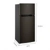 Whirlpool 18-cu ft Standard Depth Top Freezer Refrigerator (Fingerprint-Resistant Black Stainless Steel) -WHIRLPOOL shop 30006616b L